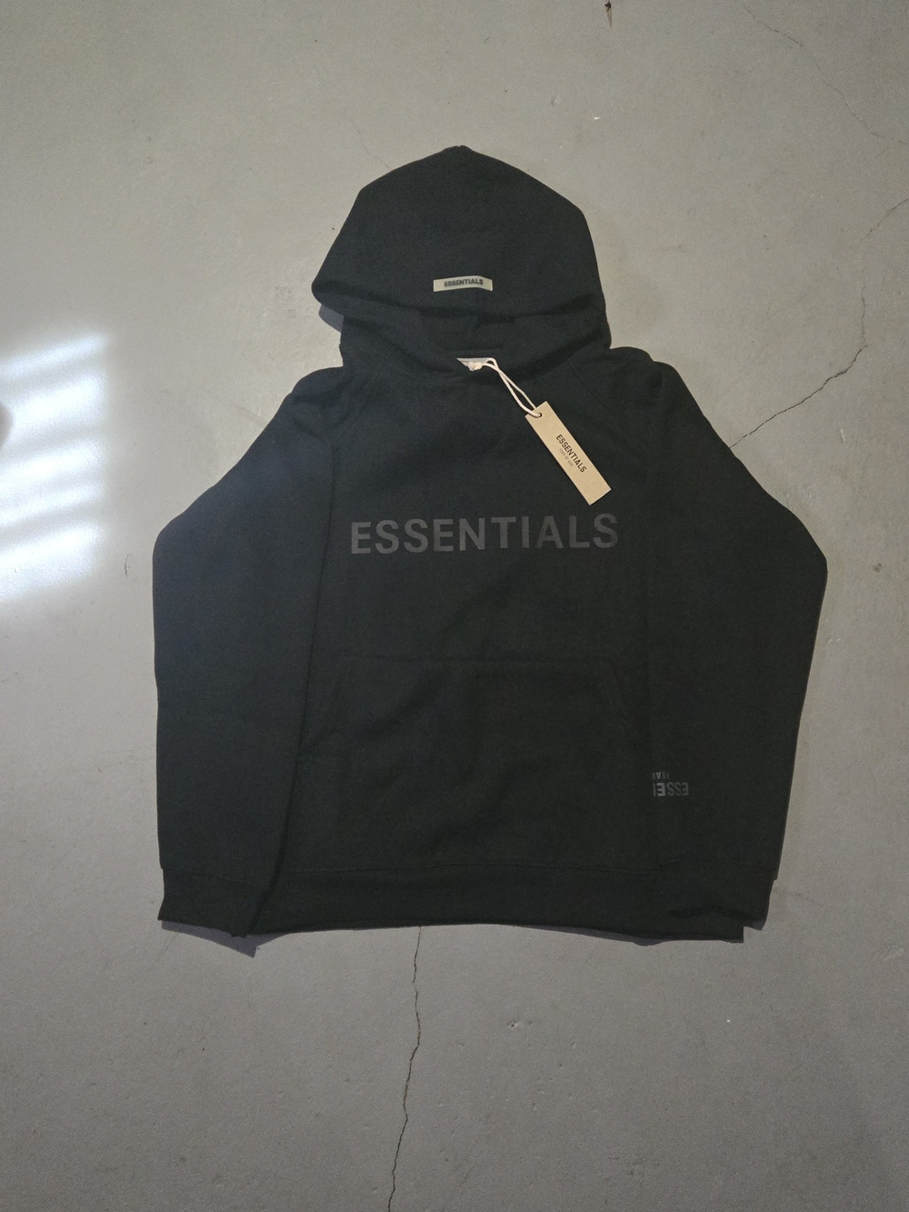 Fear of God ESSENTIALS Black Pullover Hoodie